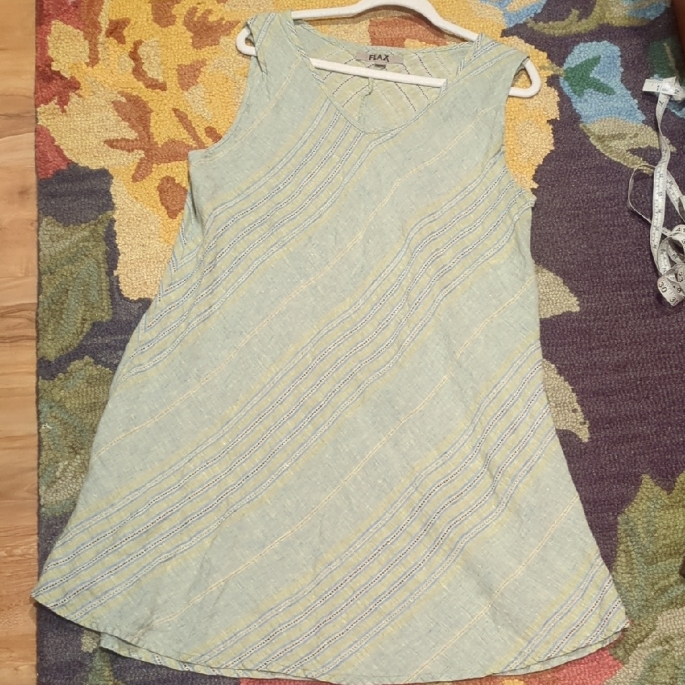 FLAX Linen Bias Cut Midi Dress